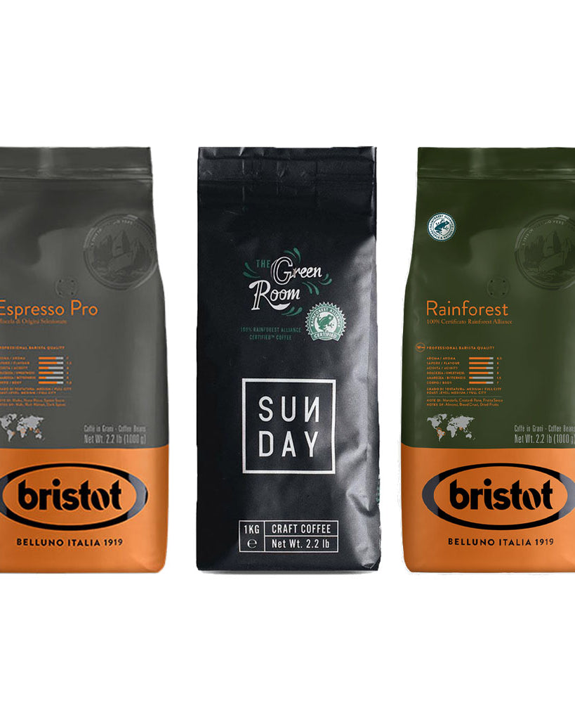 Range Of Bristot Coffee, Sunday Coffee, Caffe Veloce Coffee