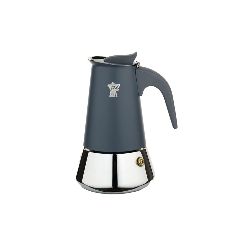 Pezzetti SteelExpress 4 Cup Moka Pot Shooting Ash Grey