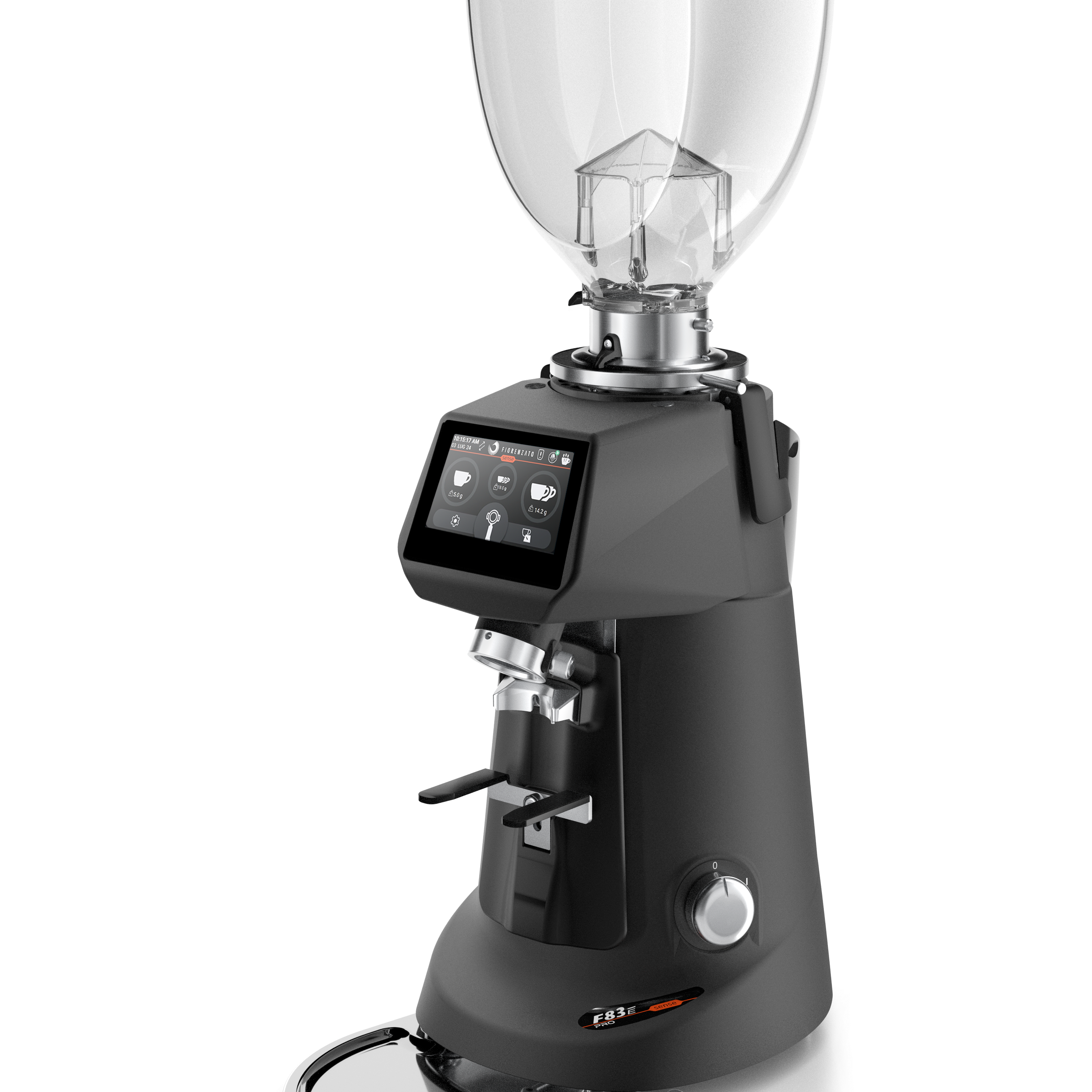 Fiorenzato F83 PRO Sense Grind by Weight Black coffee grinder 83MM Burrs