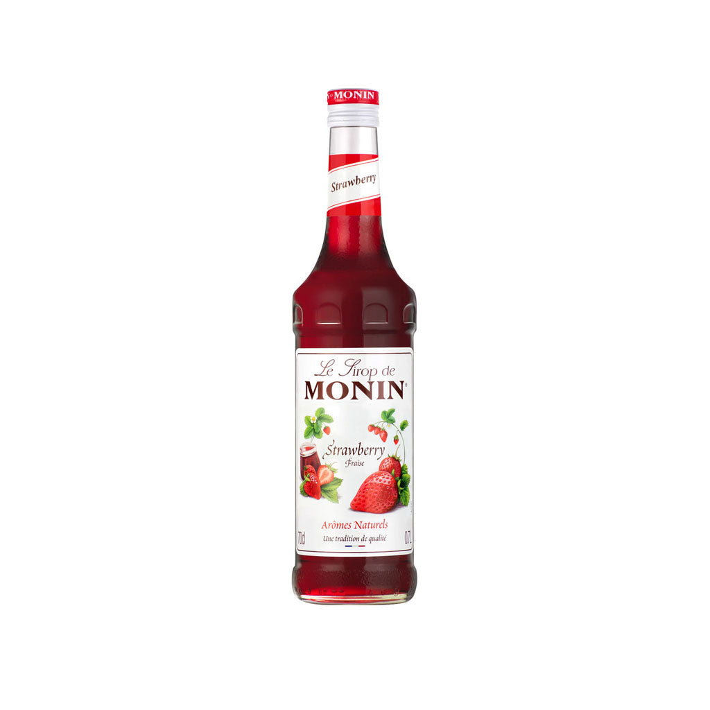 Monin Strawberry Syrup Bottle – 70cl for Cocktails & Desserts