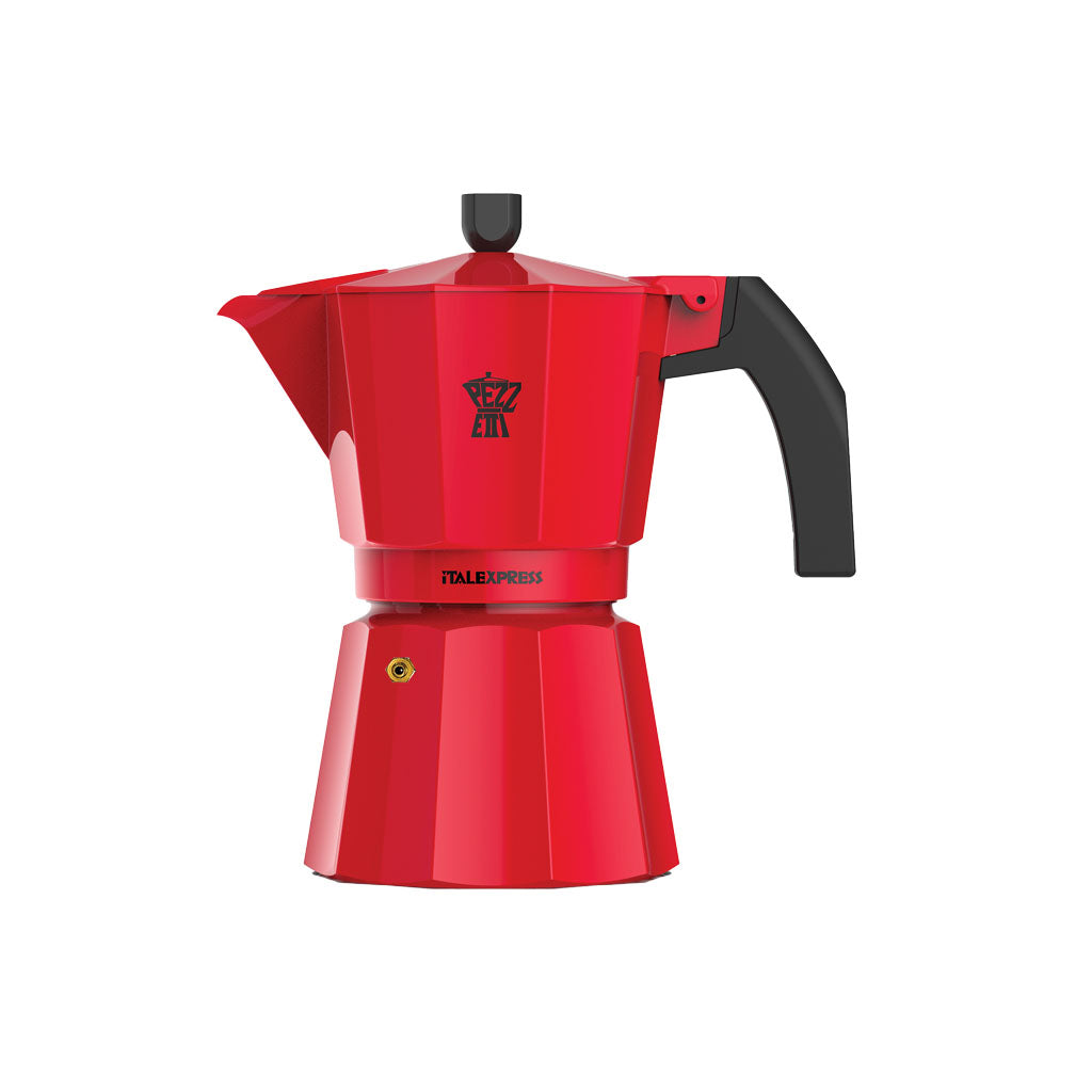 Pezzetti ItalExpress 6 Cup Moka Pot Red Audacity