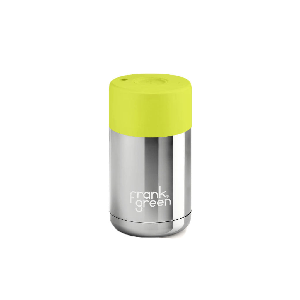 Frank Green Ceramic Reusable Cup Chrome Silver 295ml