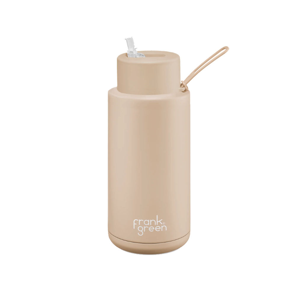 Frank Green 1 Litre Ceramic Reusable Bottle Soft Stone