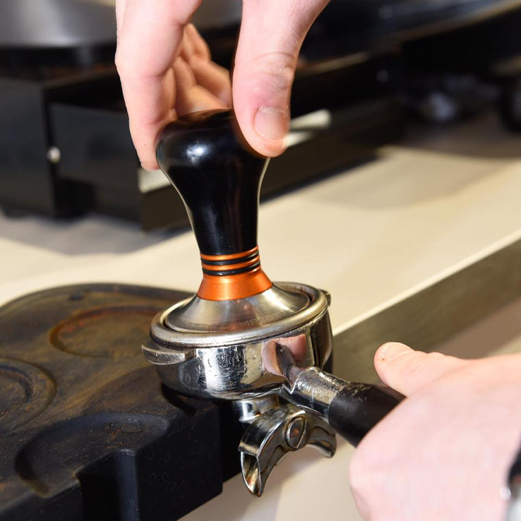 Coffee Tamping in Galway Barista School