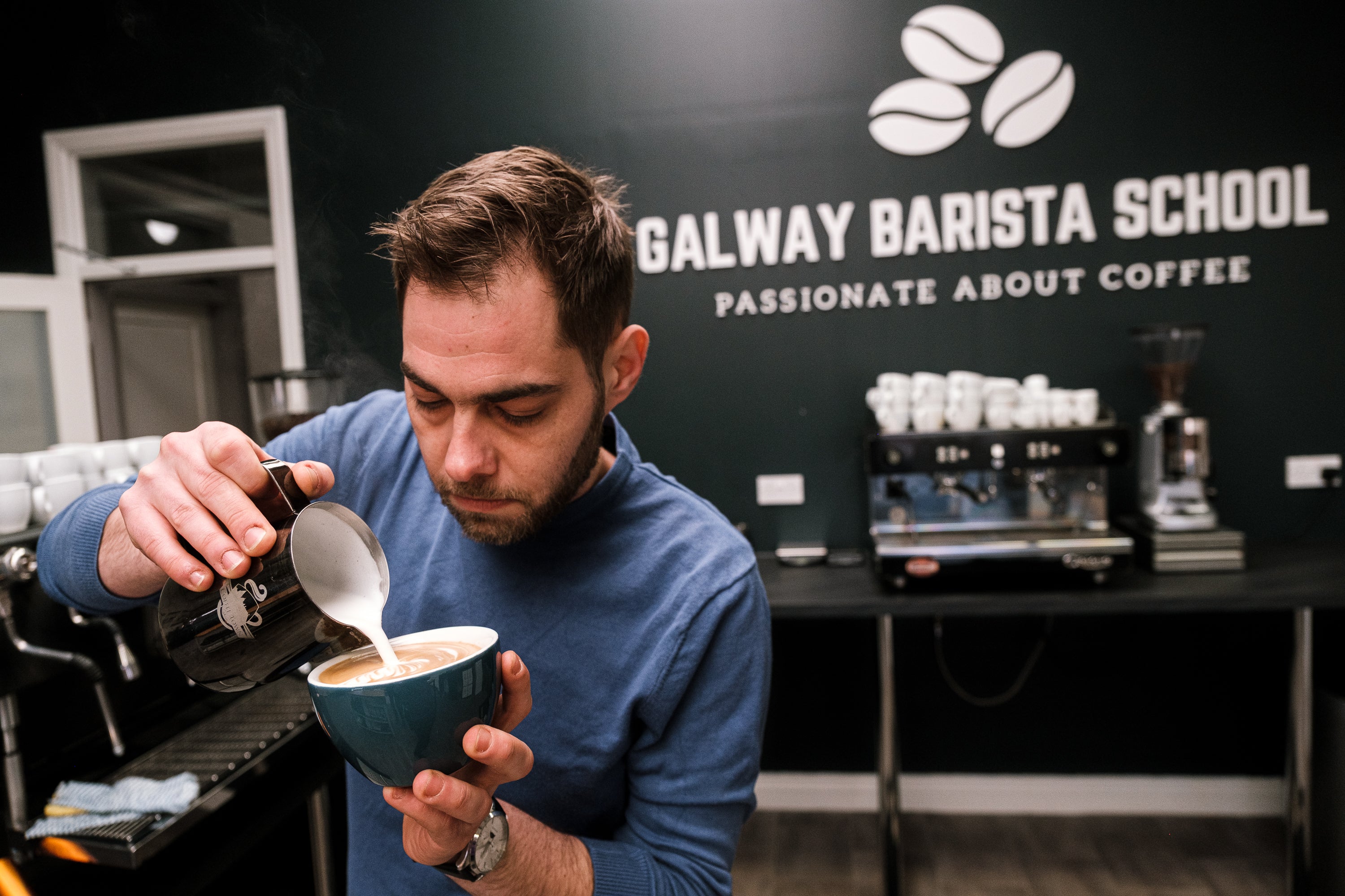 The perfect cup. Learn the art of making coffee at Galway Barista School.