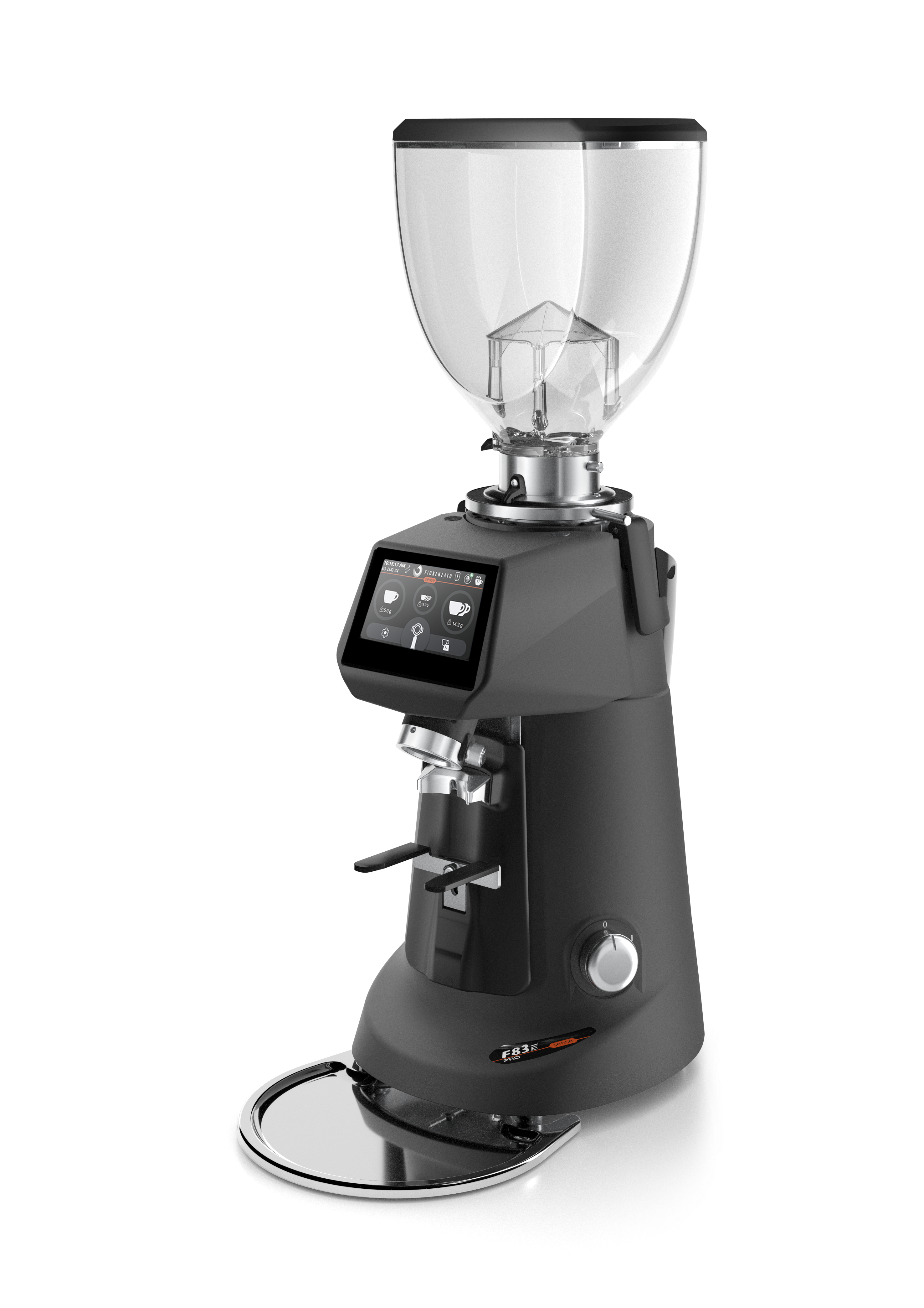 Fiorenzato F83 PRO Sense Grind by Weight Black coffee grinder 83MM Burrs
