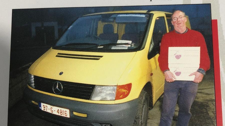 Bryan completing another delivery late in the evening in 1997