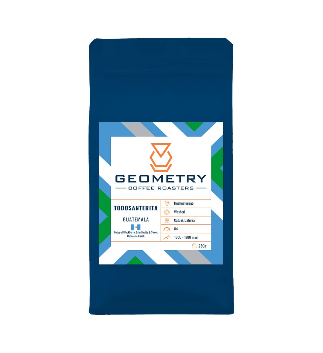 Guatemalan Todosantarita Specialty Coffee roasted by Geometry Coffee roasters Galway white background 