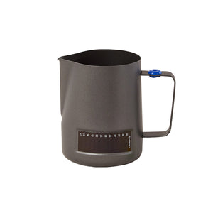 Black Latte Pro 600ml Milk Pitcher with Integrated Thermometer