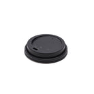 Black Plastic Lids 8oz 80mm