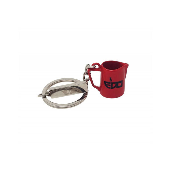 EDO Barista Red Milk Pitcher Keychain Keyring Coffee Lover Gift